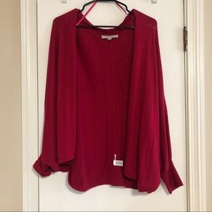 LOFT cardigan in cranberry